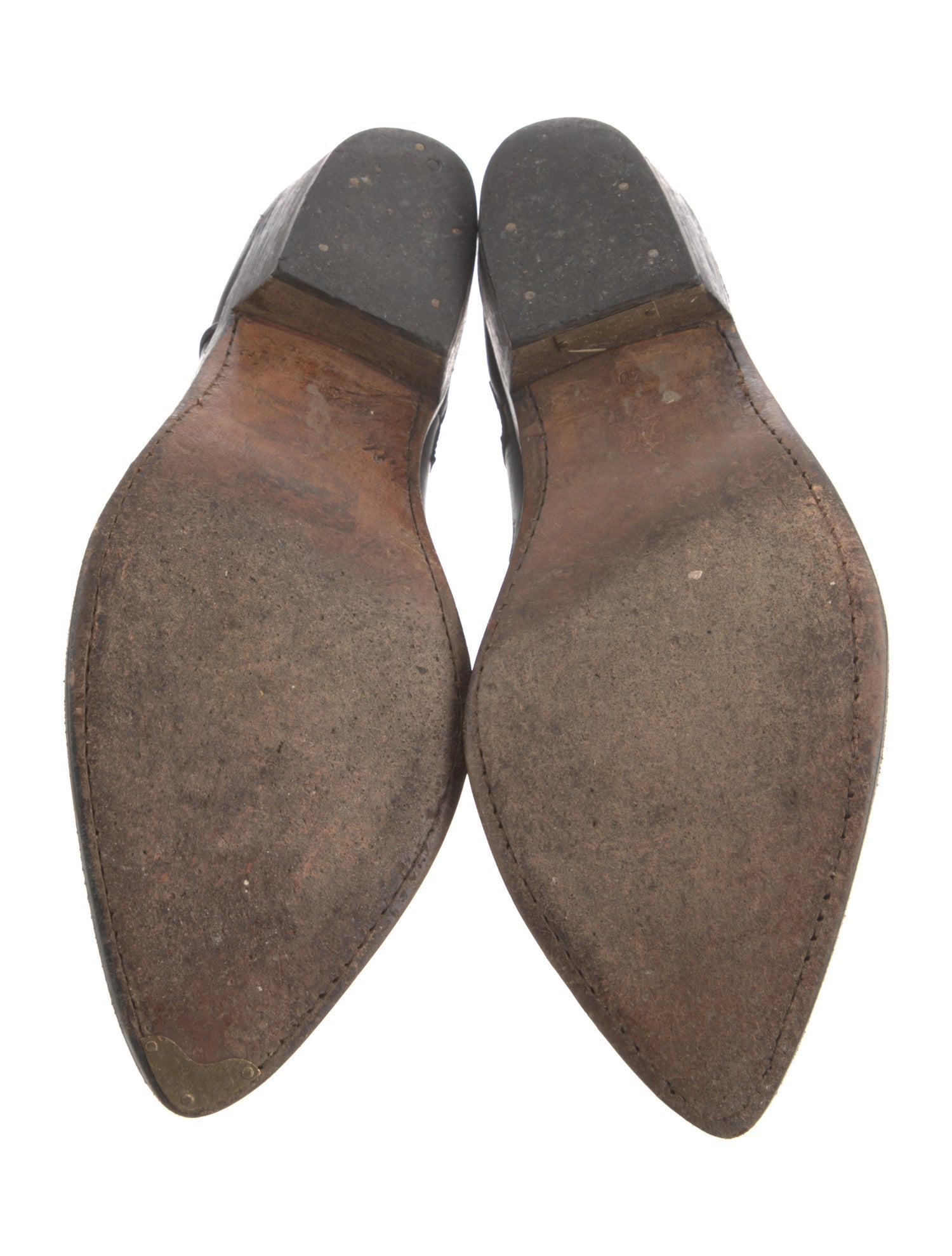 Golden Goose Leather Studded Accents Western Boots